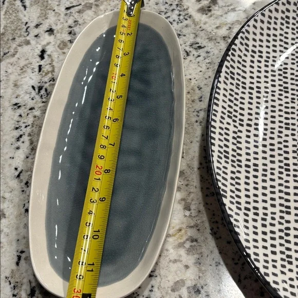 Cost Plus World Market Cream Oval Plates - Picture 3 of 6